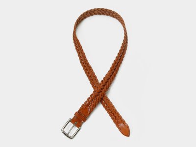 画像2: Whitehouse Cox（ホワイトハウスコックス）P-2274 Cow Hide 28mm Plaited Belt（メッシュベルト）/Newton（ニュートン）※36インチのみ