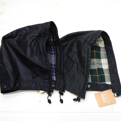 画像1: Barbour（バブァー）Wax Cotton Hood（ワックスコットンフード）/Black（ブラック）・Sage（セージ）