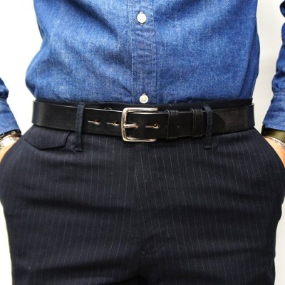 画像6: Martin Faizey(マーティンフェイジー)1.25inch West End Buckle Saddle Leather Belt(サドルレザーベルト)/ Black(ブラック)