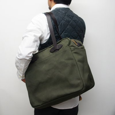 画像8: FILSON（フィルソン）TOTE BAG WITH ZIPPER（ジッパー付トートバッグ）/ OTTER GREEN（オッターグリーン）