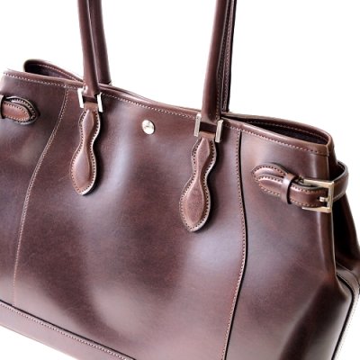 画像2: WILD SWANS（ワイルドスワンズ）Drucker（ドラッカー）トートバッグ"サドルプルアップ"/Choco（チョコ）
