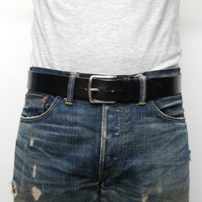 画像6: Martin Faizey（マーティンフェイジー）1.5inch West End Buckle Saddle Leather Belt（サドルレザーベルト）/ Black（ブラック）