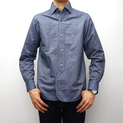 画像7: Nigel Cabourn（ナイジェル・ケーボン）BRITISH OFFICER'S SHIRT（ブリティッシュオフィサーズシャツ）"VINTAGE OXFORD" / Navy（ネイビー）