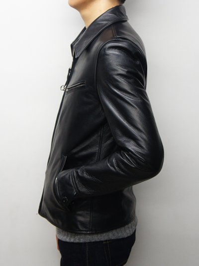 画像16: 【PointUp10%11/10迄】Y'2 LEATHER(ワイツーレザー)STEER OIL SINGLE RIDERS(ステアオイル襟付きシングルライダース)/Black(ブラック)