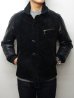 画像16: Y'2 LEATHER（ワイツーレザー）STEER SUEDE×STEER OIL RIB JACKET（ステアスエード×ステアオイル リブジャケット）/Black（ブラック）