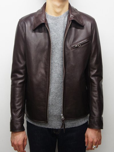 画像15: Y'2 LEATHER（ワイツーレザー）STEER OIL SINGLE RIDERS（ステアオイル 襟付きシングルライダース）/Brown（ブラウン）