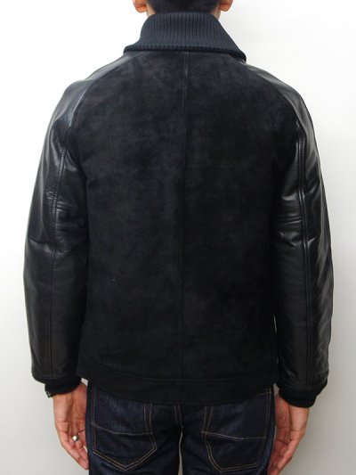 画像15: 【PointUp10%11/10迄】Y'2 LEATHER（ワイツーレザー）STEER SUEDE×STEER OIL RIB JACKET（ステアスエード×ステアオイル リブジャケット）/Black（ブラック）