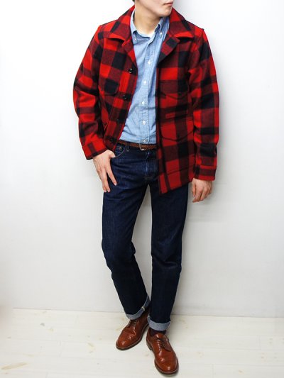 画像10: FILSON（フィルソン）MACKINAW WOOL CRUISER（マッキーノウールクルーザー）/ RED×BLACK（レッド×ブラック）