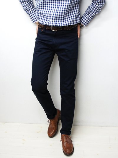 画像12: F.O.B FACTORY（エフオービーファクトリー）PIQUE 5POCKET PANTS（ピケ5ポケットパンツ）"Highcount Pique" / Navy（ネイビー）【裾上げ無料】