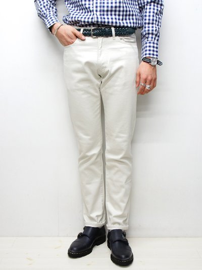 画像9: F.O.B FACTORY（エフオービーファクトリー）PIQUE 5POCKET PANTS（ピケ5ポケットパンツ）"Highcount Pique" / Ivory（アイボリー）【裾上げ無料】