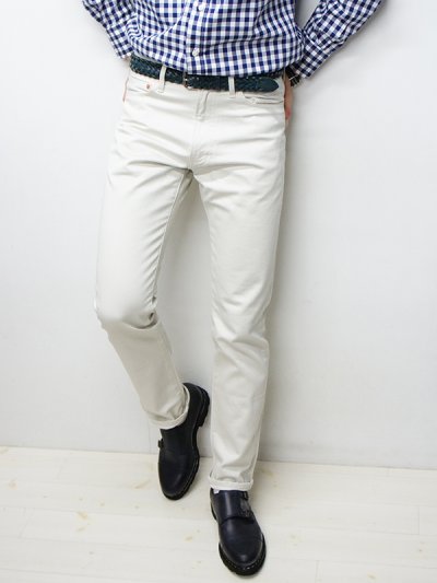 画像13: F.O.B FACTORY（エフオービーファクトリー）PIQUE 5POCKET PANTS（ピケ5ポケットパンツ）"Highcount Pique" / Ivory（アイボリー）【裾上げ無料】