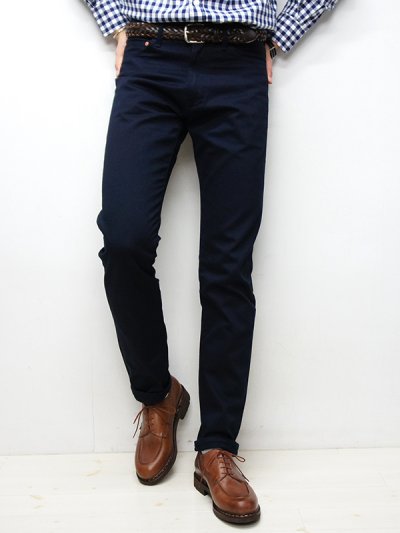 画像11: F.O.B FACTORY（エフオービーファクトリー）PIQUE 5POCKET PANTS（ピケ5ポケットパンツ）"Highcount Pique" / Navy（ネイビー）【裾上げ無料】