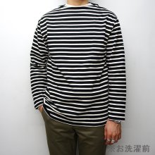 他の写真1: SAINT JAMES（セントジェームス）OUESSANT"ELBOW PATCH"（ウエッソンエルボーパッチ）/NAVY×PIN+NAVY（ネイビー×グリーン+ネイビー）