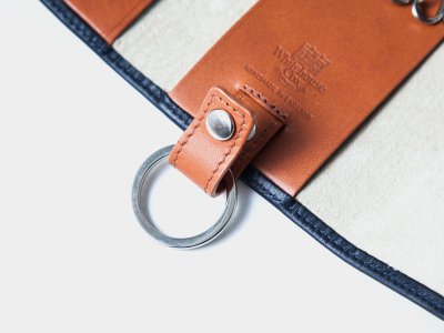 画像3: Whitehouse Cox(ホワイトハウスコックス)S9692 Key Case With Ring(キーケース)/Navy×Tan(ネイビー×タン)