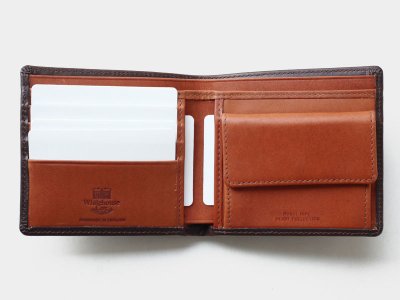 画像3: Whitehouse Cox(ホワイトハウスコックス)S7532 Coin Wallet(2つ折りウォレット)/Brown×Tan(ブラウン×タン)