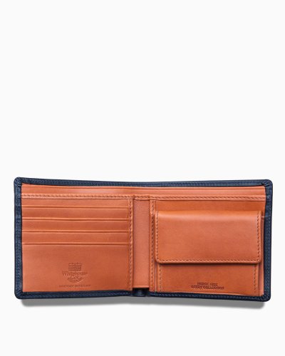 画像2: Whitehouse Cox（ホワイトハウスコックス）S7532 Coin Wallet（2つ折りウォレット）/Navy×Tan（ネイビー×タン）