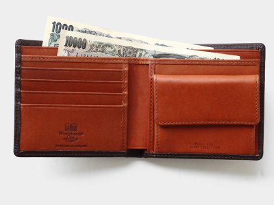 画像4: Whitehouse Cox(ホワイトハウスコックス)S7532 Coin Wallet(2つ折りウォレット)/Brown×Tan(ブラウン×タン)