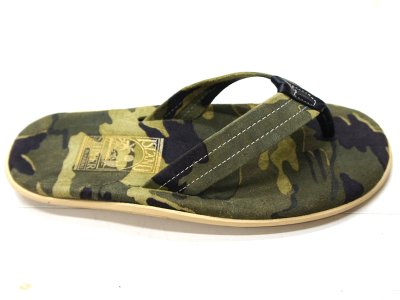 画像3: ＜40%OFF＞ISLAND SLIPPER（アイランドスリッパ）PT203（レザートングサンダル）/ Olive Camouflage Suede（オリーブカモフラージュスエード）