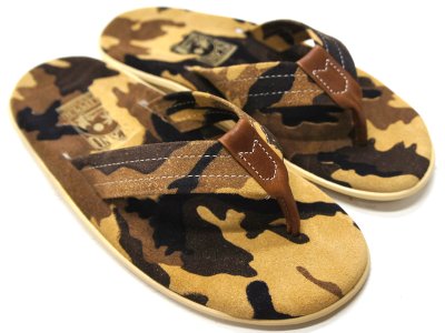 画像4: ＜40%OFF＞ISLAND SLIPPER（アイランドスリッパ）PT203 （レザートングサンダル）/ Tan Camouflage（タンカモフラージュ）※US:7のみ