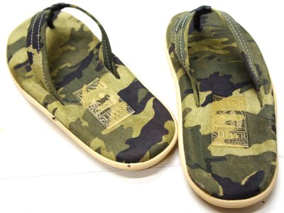画像5: ＜40%OFF＞ISLAND SLIPPER（アイランドスリッパ）PT203（レザートングサンダル）/ Olive Camouflage Suede（オリーブカモフラージュスエード）