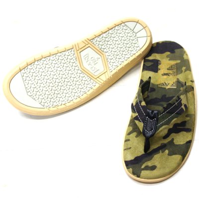 画像2: ＜40%OFF＞ISLAND SLIPPER（アイランドスリッパ）PT203（レザートングサンダル）/ Olive Camouflage Suede（オリーブカモフラージュスエード）