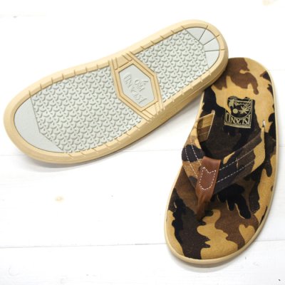 画像2: ＜40%OFF＞ISLAND SLIPPER（アイランドスリッパ）PT203 （レザートングサンダル）/ Tan Camouflage（タンカモフラージュ）※US:7のみ