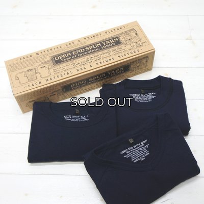 画像1: Nigel Cabourn（ナイジェル・ケーボン）3-PACK GYM TEES（3パックジムTシャツ）/Dk.Navy（ダークネイビー）