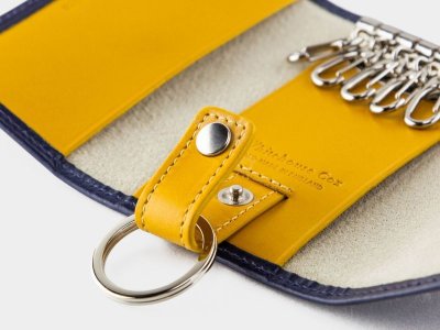 画像4: Whitehouse Cox（ホワイトハウスコックス）S9692 Key Case With Ring（キーケース）/Black×Marine（ブラック×マリン）