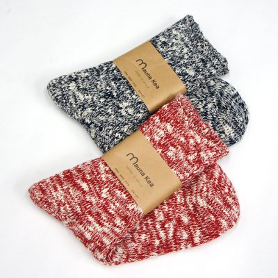 画像1: Mauna Kea（マウナケア）スラブネップソックス/Navy（ネイビー）・Red（レッド）※3足までメール便発送可※