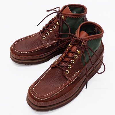 画像1: Russell Moccasin（ラッセルモカシン）Short P.H. 4"（ショートPH）/Brown×Olive（ブラウン×オリーブ）※サイズUS9.0（27.0〜27.5cm）のみ