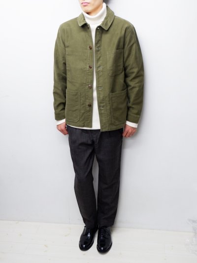 画像10: F.O.B FACTORY（エフオービーファクトリー）FRENCH MOLESKIN JACKET（フレンチモールスキンジャケット）"Heavy Moleskin" / Olive（オリーブ）