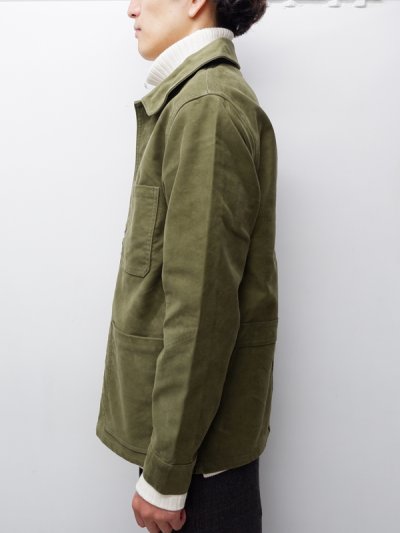 画像7: F.O.B FACTORY（エフオービーファクトリー）FRENCH MOLESKIN JACKET（フレンチモールスキンジャケット）"Heavy Moleskin" / Olive（オリーブ）