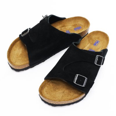 画像1: BIRKENSTOCK（ビルケンシュトック）ZURICH（チューリッヒ）"ソフトフットベッド"/Black Suede（ブラックスエード）