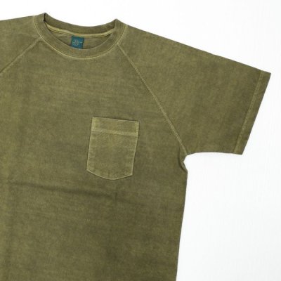 画像4: Good On（グッドオン）Short Sleeve Heavy Raglan Pocket Tee（ショートスリーブヘビーラグランポケットTシャツ）"Pigment Dye" / Sage（セージ）