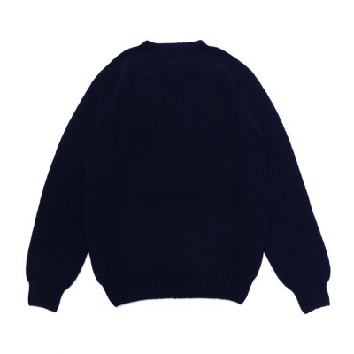 画像2: INVERALLAN（インバーアラン）Crew Neck Saddle Shoulder Sweater（クルーネックサドルショルダーセーター）Supersoft Shetland/New Navy（ニューネイビー）