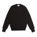 画像1: INVERALLAN（インバーアラン）Crew Neck Saddle Shoulder Sweater（クルーネックサドルショルダーセーター）Voe True Shetland/Black（ブラック） (1)