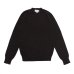 画像1: INVERALLAN（インバーアラン）Crew Neck Saddle Shoulder Sweater（クルーネックサドルショルダーセーター）"Voe True Shetland" / Black（ブラック） (1)