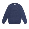 INVERALLAN（インバーアラン）Crew Neck Saddle Shoulder Sweater（クルーネックサドルショルダーセーター）Supersoft Shetland/Denim（デニム）