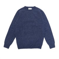 INVERALLAN（インバーアラン）Crew Neck Saddle Shoulder Sweater（クルーネックサドルショルダーセーター）Supersoft Shetland/Denim（デニム）