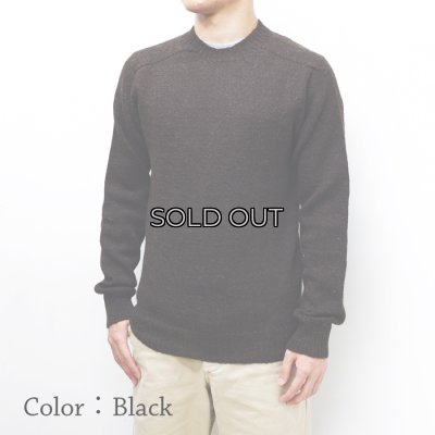 画像8: INVERALLAN(インバーアラン)Crew Neck Saddle Shoulder Sweater(クルーネックサドルショルダーセーター)"Voe True Shetland" / Silver(シルバー)