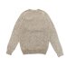 画像2: INVERALLAN（インバーアラン）Crew Neck Saddle Shoulder Sweater（クルーネックサドルショルダーセーター）Supersoft Shetland/Mushroom（マッシュルーム） (2)