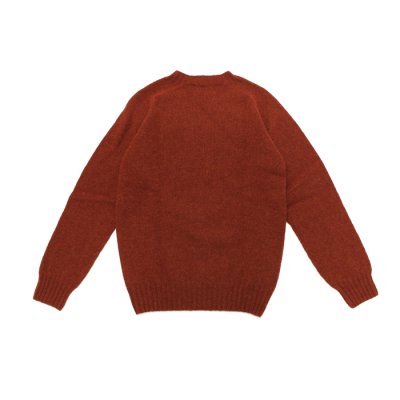 画像2: INVERALLAN（インバーアラン）Crew Neck Saddle Shoulder Sweater（クルーネックサドルショルダーセーター）Supersoft Shetland/Blaze（ダークレッド）