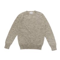 INVERALLAN（インバーアラン）Crew Neck Saddle Shoulder Sweater（クルーネックサドルショルダーセーター）Voe True Shetland/Silver（シルバー）※サイズ40のみ