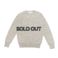 INVERALLAN（インバーアラン）Crew Neck Saddle Shoulder Sweater（クルーネックサドルショルダーセーター）"Voe True Shetland" / Silver（シルバー）