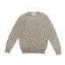 画像1: INVERALLAN（インバーアラン）Crew Neck Saddle Shoulder Sweater（クルーネックサドルショルダーセーター）Voe True Shetland/Silver（シルバー）※サイズ40のみ (1)