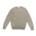 画像1: INVERALLAN（インバーアラン）Crew Neck Saddle Shoulder Sweater（クルーネックサドルショルダーセーター）Voe True Shetland/Silver（シルバー） (1)