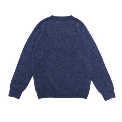 画像2: INVERALLAN（インバーアラン）Crew Neck Saddle Shoulder Sweater（クルーネックサドルショルダーセーター）Supersoft Shetland/Denim（デニム）