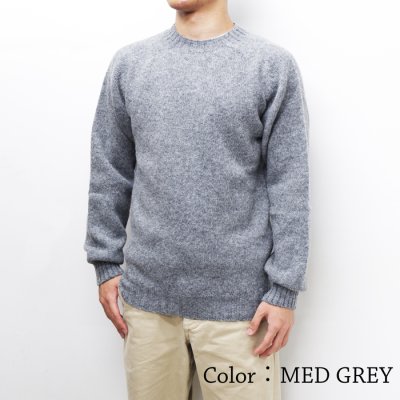 画像8: ★ポイント１０％（12/8迄）INVERALLAN（インバーアラン）Crew Neck Saddle Shoulder Sweater（クルーネックサドルショルダーセーター）"Supersoft Shetland" / New Navy（ニューネイビー）