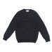 画像1: INVERALLAN（インバーアラン）Crew Neck Saddle Shoulder Sweater（クルーネックサドルショルダーセーター）Supersoft Shetland/Charcoal（チャコールグレー） (1)