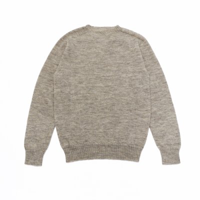 画像2: INVERALLAN（インバーアラン）Crew Neck Saddle Shoulder Sweater（クルーネックサドルショルダーセーター）Voe True Shetland/Silver（シルバー）※サイズ40のみ